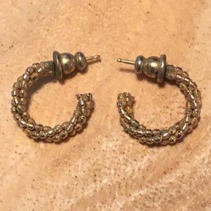 Vintage Small Pierced Gold Hoops